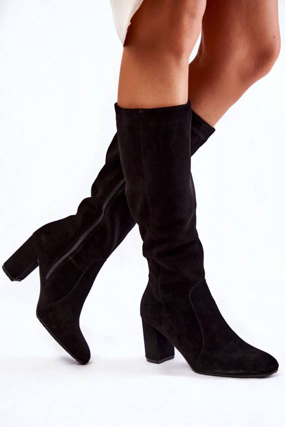 naiste pika säärega saapad seemisnakhsed Laura Messi mustad 1415