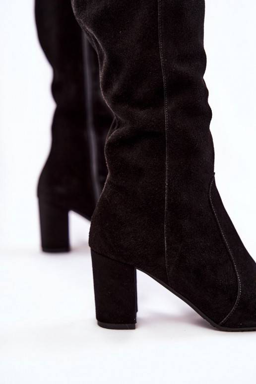 naiste pika säärega saapad seemisnakhsed Laura Messi mustad 1415