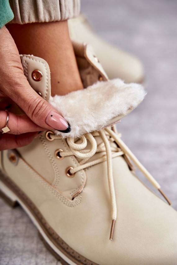   voodriga Naiste poolsaapad jalanõud beeži värvi Liv