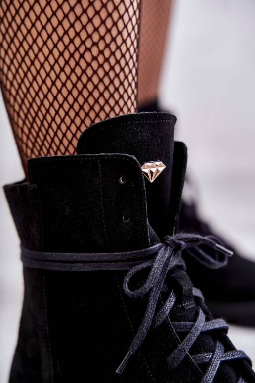 seemisnakhsed Naiste poolsaapad tõmblukuga Nicole 2754 mustad