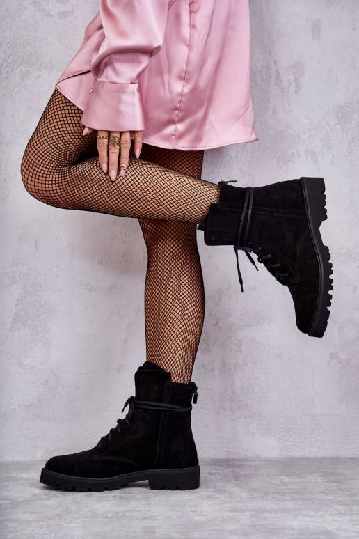 seemisnakhsed Naiste poolsaapad tõmblukuga Nicole 2754 mustad