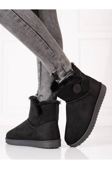 soojad Naiste lumesaapad Shelovet Mustad z guzikiem 2