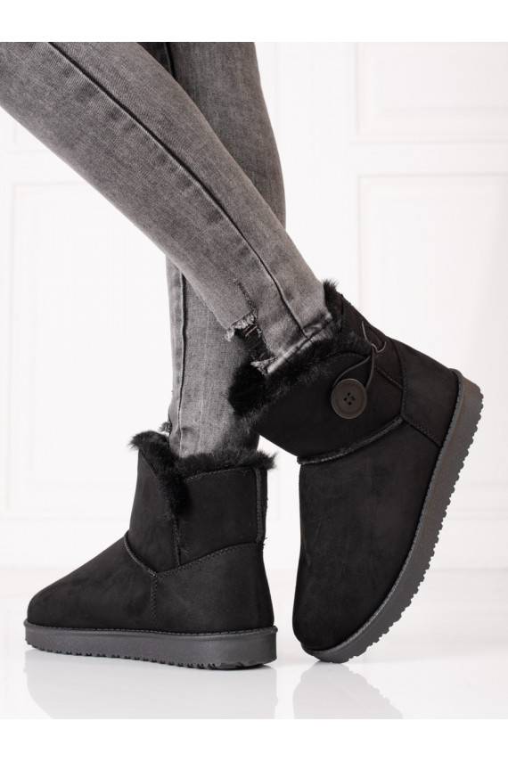 soojad Naiste lumesaapad Shelovet Mustad z guzikiem