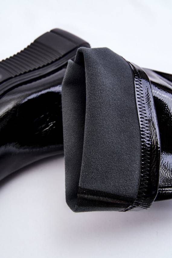 Laque pika säärega saapad  platvormiga mustad Spectrum