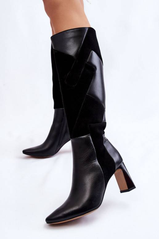     pika säärega saapad kõrge põlve  05784-01 mustad