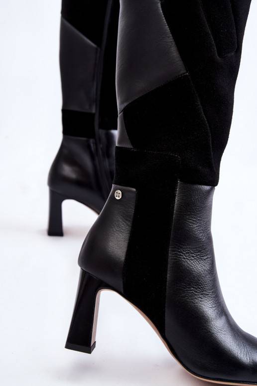     pika säärega saapad kõrge põlve  05784-01 mustad