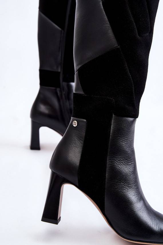     pika säärega saapad kõrge põlve  05784-01 mustad