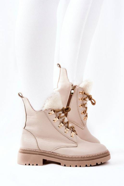   voodriga Naiste poolsaapad beeži värvi Khaleni