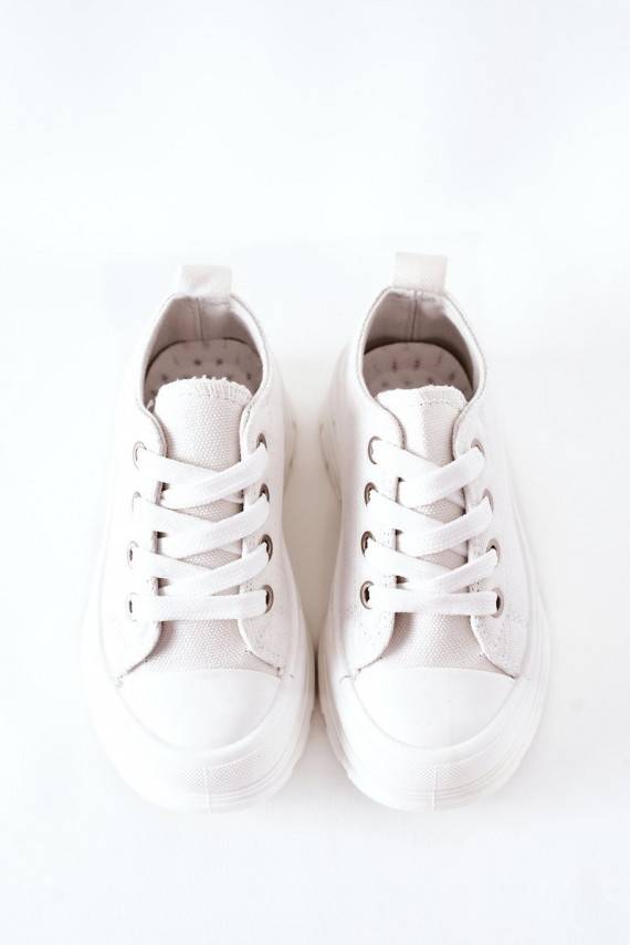 Laste vabaajajalatsid platvormiga valget värvi Travel Time