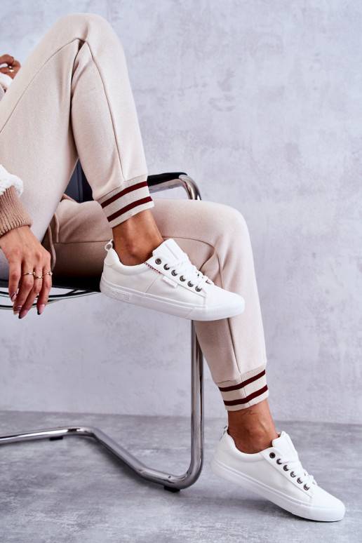 Niskie   Riidest vabaaja jalanõud Big Star KK274003 valget värvi