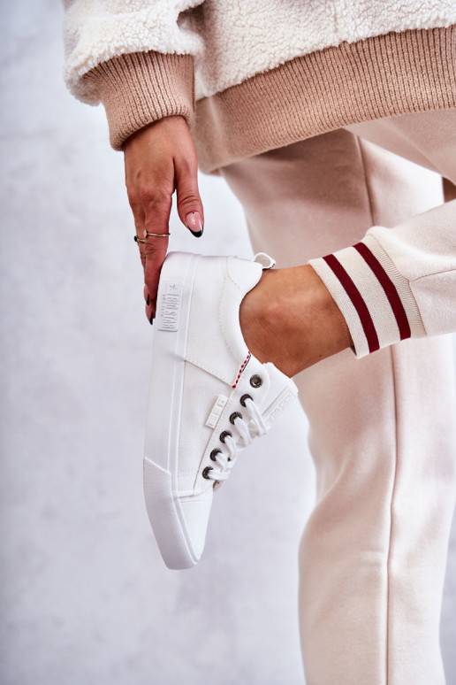 Niskie   Riidest vabaaja jalanõud Big Star KK274003 valget värvi