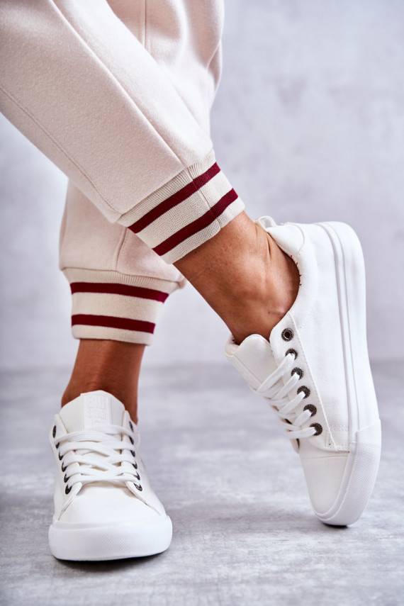 Niskie   Riidest vabaaja jalanõud Big Star KK274003 valget värvi