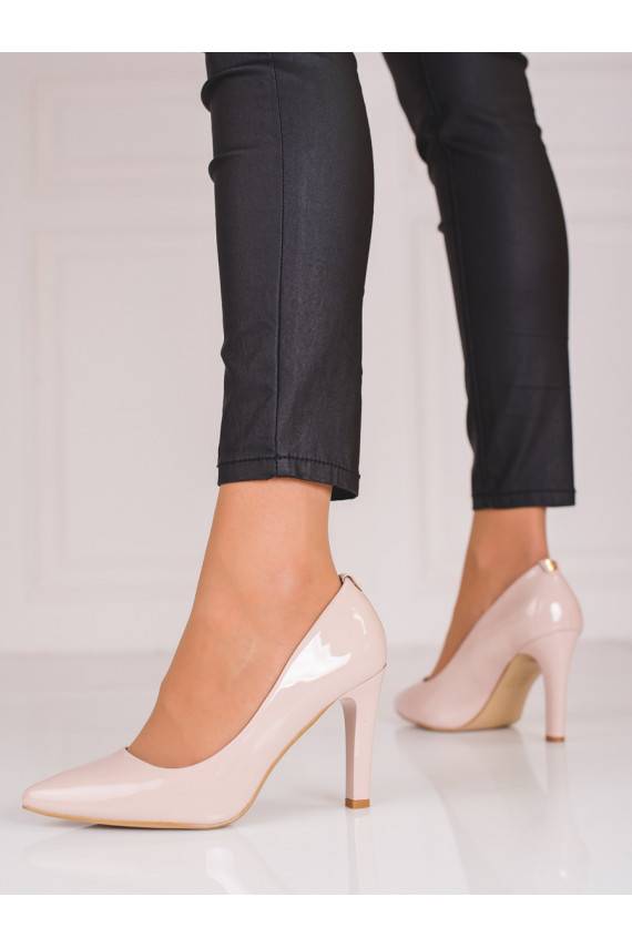 Laque czółenka damskie na wysokim obcasie Shelovet