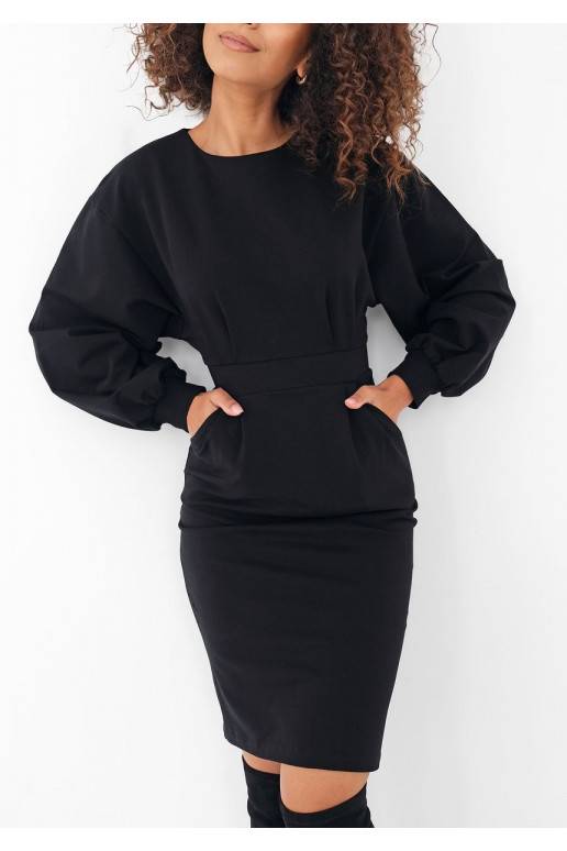 Malva - Must midi kleit Malva - Must midi kleit