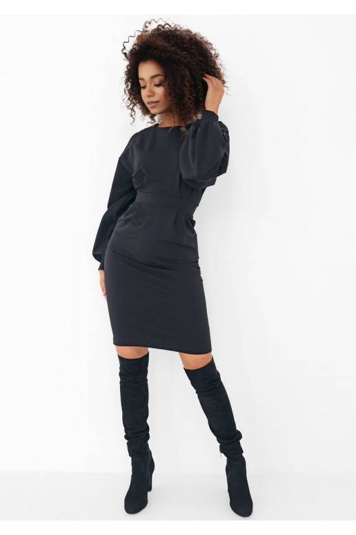 Malva - Must midi kleit Malva - Must midi kleit