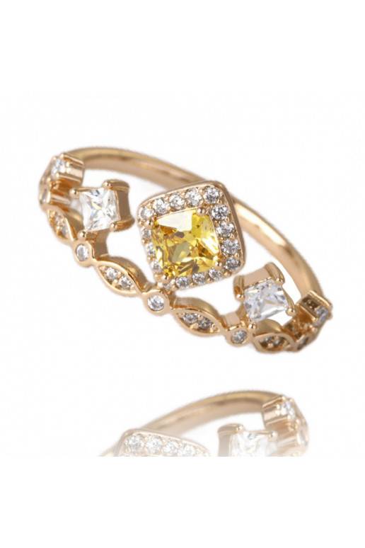 Roostevabast terasest sõrmus kaetud 14k kullaga PST826, Sõrmuse suurus: 
