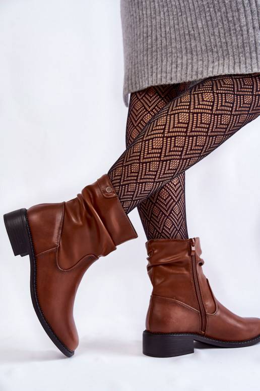  Naiste poolsaapad laiade nööridega pruunid värvi Sersa