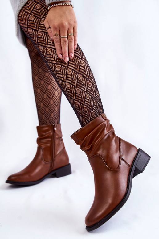  Naiste poolsaapad laiade nööridega pruunid värvi Sersa