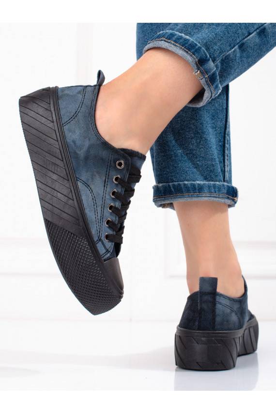  Naiste saapad Shelovet sztruksowe Sinist värvi