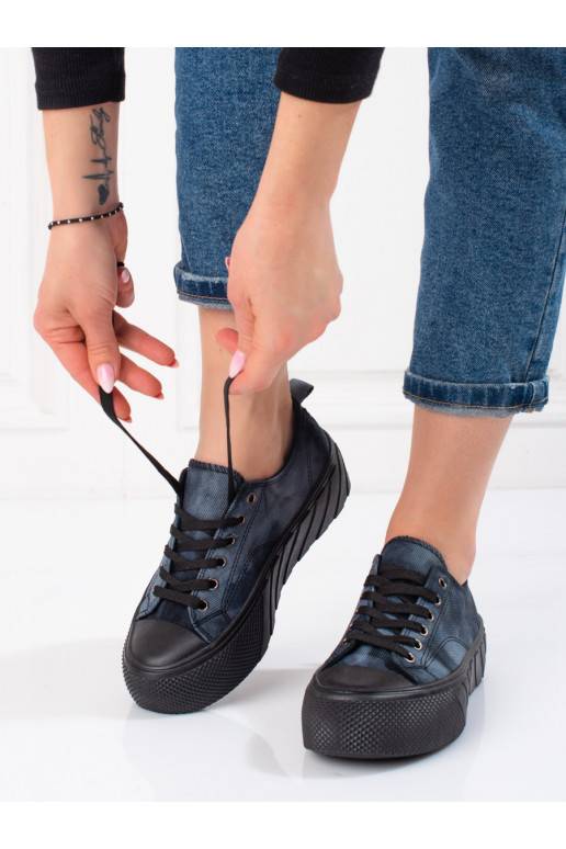  Naiste saapad Shelovet sztruksowe Sinist värvi