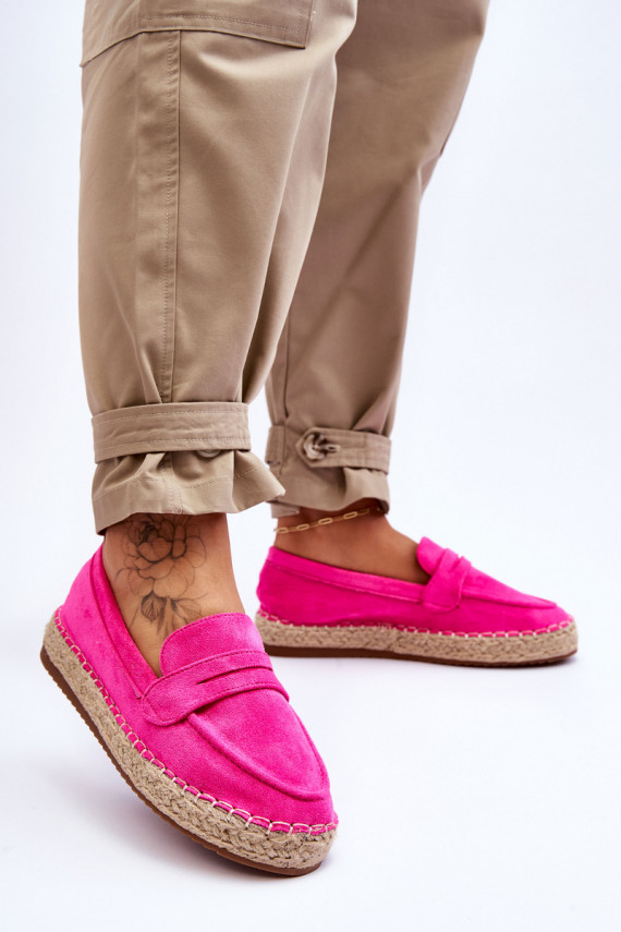 Seemisnahast espadrillid tumeroosad värvi Keyla