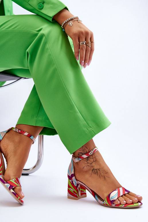 Satiinist sandaalid   beeži värvi-Sinist värvi Quincy