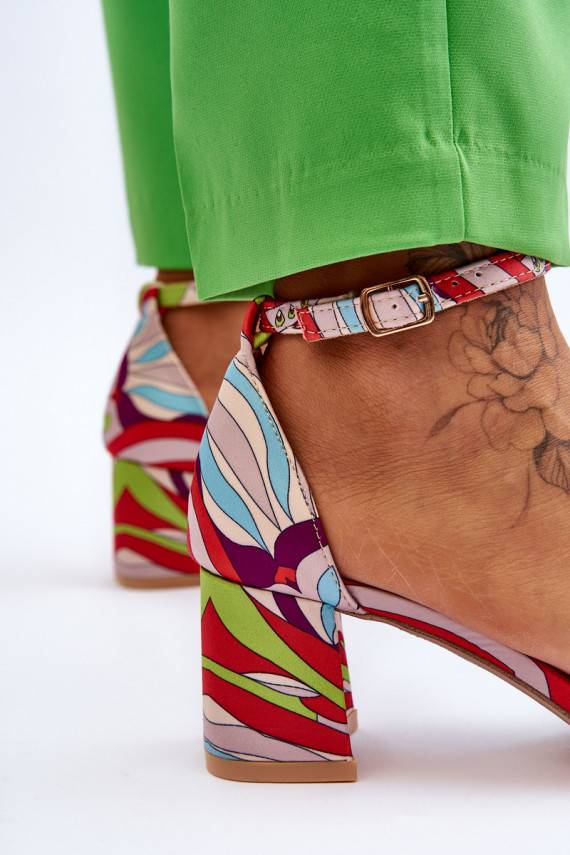 Satiinist sandaalid   beeži värvi-Sinist värvi Quincy