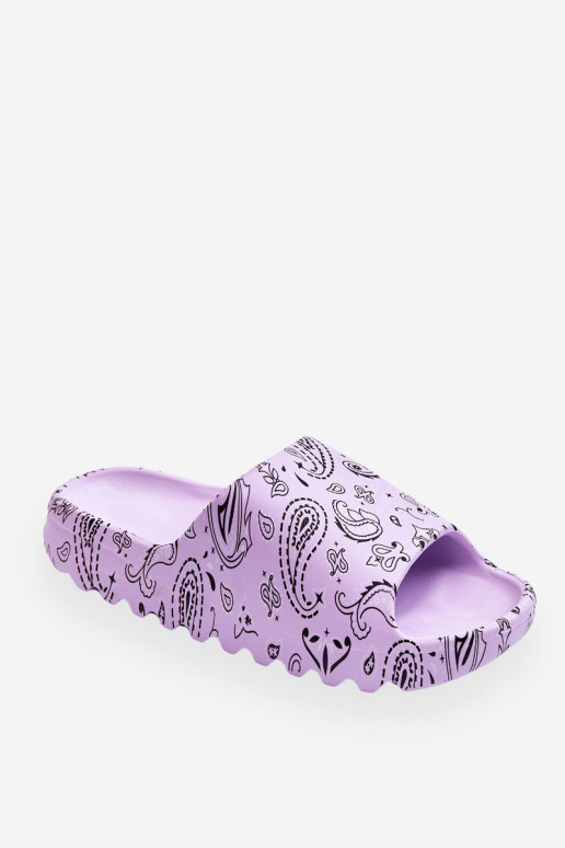 Moekad   Sussid platvormiga violetset värvi Lorette